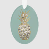 Matig Chic Marble Gold Pineappelfruit Ornament (achterkant)