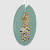 Matig Chic Marble Gold Pineappelfruit Ornament (voorkant)