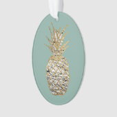 Matig Chic Marble Gold Pineappelfruit Ornament (voorkant)