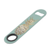Matig Chic Marble Gold Pineappelfruit Speed Flessenopener (Voorkant Gekanteld)