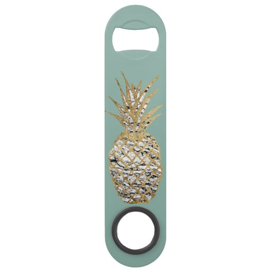 Matig Chic Marble Gold Pineappelfruit Speed Flessenopener (Achterkant)
