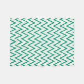 Matig chic textured green ikat chevron patroon fleece deken (Voorkant (Horizontaal))