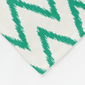 Matig chic textured green ikat chevron patroon fleece deken (Hoek)