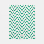 Matig chic textured green ikat chevron patroon fleece deken (Voorkant)