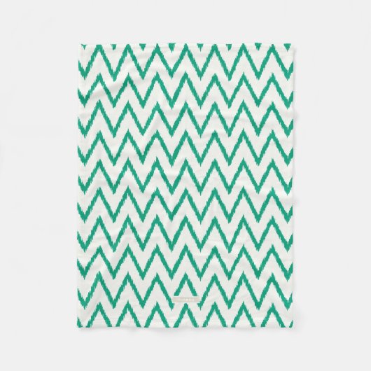 Matig chic textured green ikat chevron patroon fleece deken (Voorkant)