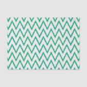 Matig chic textured green ikat chevron patroon tissuepapier (Voorkant)