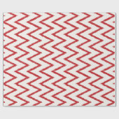Matig chic textured Red ikat chevron Patroon Cadeaupapier (Vlak)