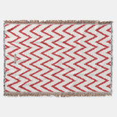 Matig chic textured Red ikat chevron Patroon Deken (Voorkant)