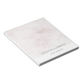 Matig chic White geborsteld marmer gepersonaliseer Notitieblok (Schuin)