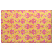 Matig chic yellow roze ikat-patroon stof (Fat Quarter)