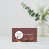 Matig chocolaatweekje visitekaartje (Staand voorkant)