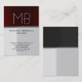 Matig chubby grijs rood, stijlvol visitekaartje (Voorkant / Achterkant)