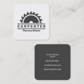 Matig cirkelzagen deksel grijs wit vierkante visitekaartje (Voorkant / Achterkant)