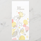 Matig confetti flower - gele 4-cursus menu (Voorkant)