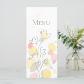 Matig confetti flower - gele 4-cursus menu (Staand voorkant)