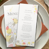 Matig confetti flower - gele 4-cursus menu