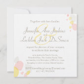 Matig confetti flower — uitnodiging voor een vierk (Achterkant)