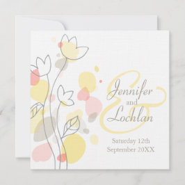 Matig confetti flower — uitnodiging voor een vierk