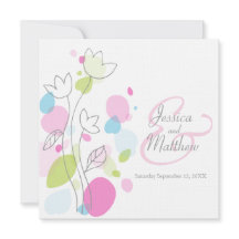 Matig confetti flower — uitnodiging voor een vierk