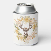 Matig Deer Rustic Roze bloem Blikjeskoeler (Blikje Achterkant)