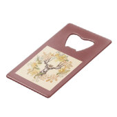 Matig  Deer Rustic Roze bloem Creditkaart Flessenopener (Achterkant Gekanteld)