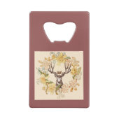Matig Deer Rustic Roze bloem Creditkaart Flessenopener (Achterkant)