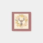 Matig Deer Rustic Roze bloem Post-it® Notes (Voorkant)