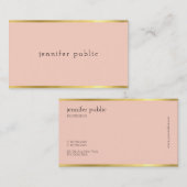 Matig design elegant kleurengouden opbergplaats visitekaartje (Voorkant / Achterkant)