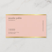 Matig design elegant kleurengouden opbergplaats visitekaartje (Achterkant)