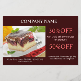 Matig dessert cupcake bakkerij flyer