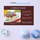 Matig dessert cupcake bakkerij flyer (Enkel)