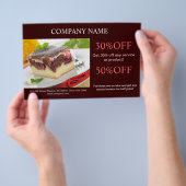 Matig dessert cupcake bakkerij flyer (Hand)