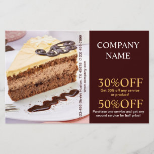 Matig dessert cupcake bakkerij flyer