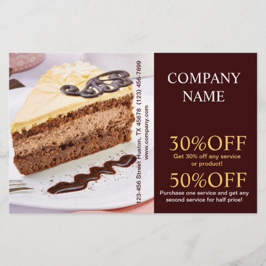 Matig dessert cupcake bakkerij flyer (Voorkant)