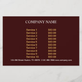 Matig dessert cupcake bakkerij flyer (Achterkant)