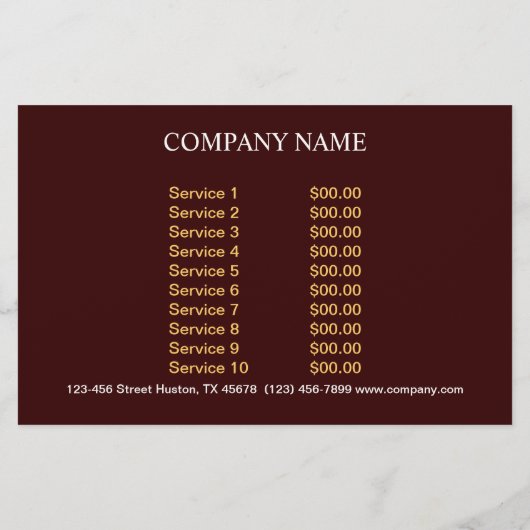 Matig dessert cupcake bakkerij flyer (Achterkant)