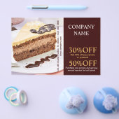 Matig dessert cupcake bakkerij flyer (Enkel)