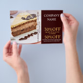 Matig dessert cupcake bakkerij flyer (Hand)