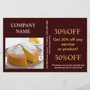 Matig dessert cupcake bakkerij flyer