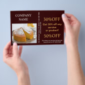 Matig dessert cupcake bakkerij flyer (Hand)