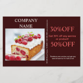 Matig dessert cupcake bakkerij flyer (Voorkant)