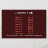 Matig dessert cupcake bakkerij flyer (Achterkant)