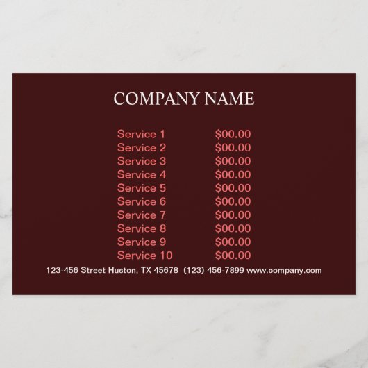 Matig dessert cupcake bakkerij flyer (Achterkant)