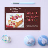 Matig dessert cupcake bakkerij flyer (Enkel)