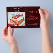 Matig dessert cupcake bakkerij flyer (Hand)