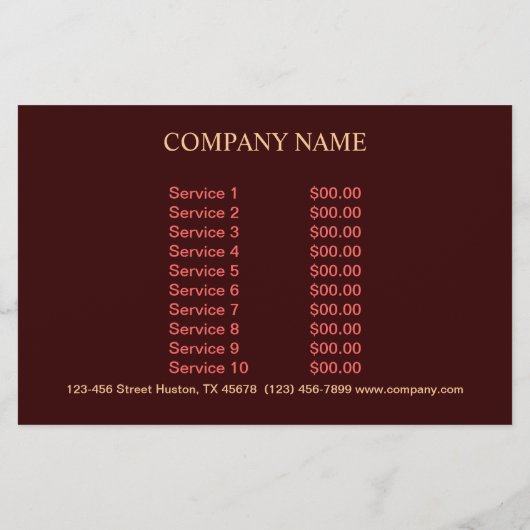 Matig dessert cupcake bakkerij flyer (Achterkant)