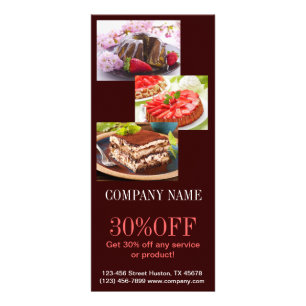 Matig dessert cupcake bakkerij reclamekaart
