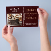 Matig dessertaart bakkerij flyer (Hand)