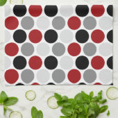 Matig donkergrijs zwarte cirkels keukenhanddoeken (Gevouwen)