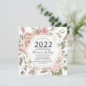 Matig droog Roze botanisch Afstuderen Uitvoer Kaart (Staand voorkant)